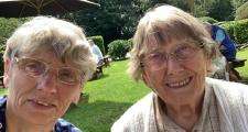 Angi Naylor (left) with Maureen Marshall  