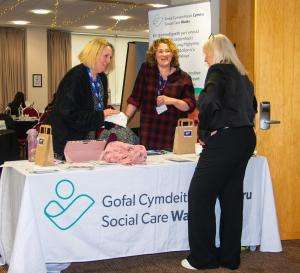Exhibition area of the BASW Cymru annual conference