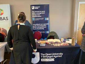 Exhibition area of the BASW Cymru annual conference