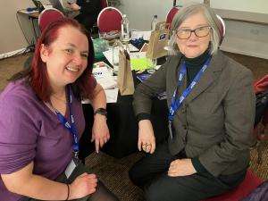 BASW's CEO Ruth Allen and Rosanne Palmer enjoying the conference in Cardiff