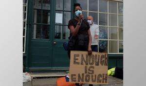 amanda takavarasha psw online Amanda Takavarasha holding enough is enough placard