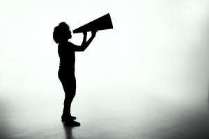 Woman with megaphone Megaphone