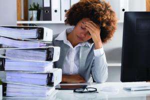 stressed worker