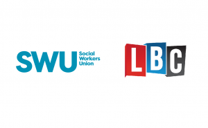 swu lbc logos SWU (Social Workers Union) and LBC Radio logos