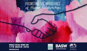 wswd 2020 page image World Social Work Day 2020 poster - Two hands holding over a mixture of different colours